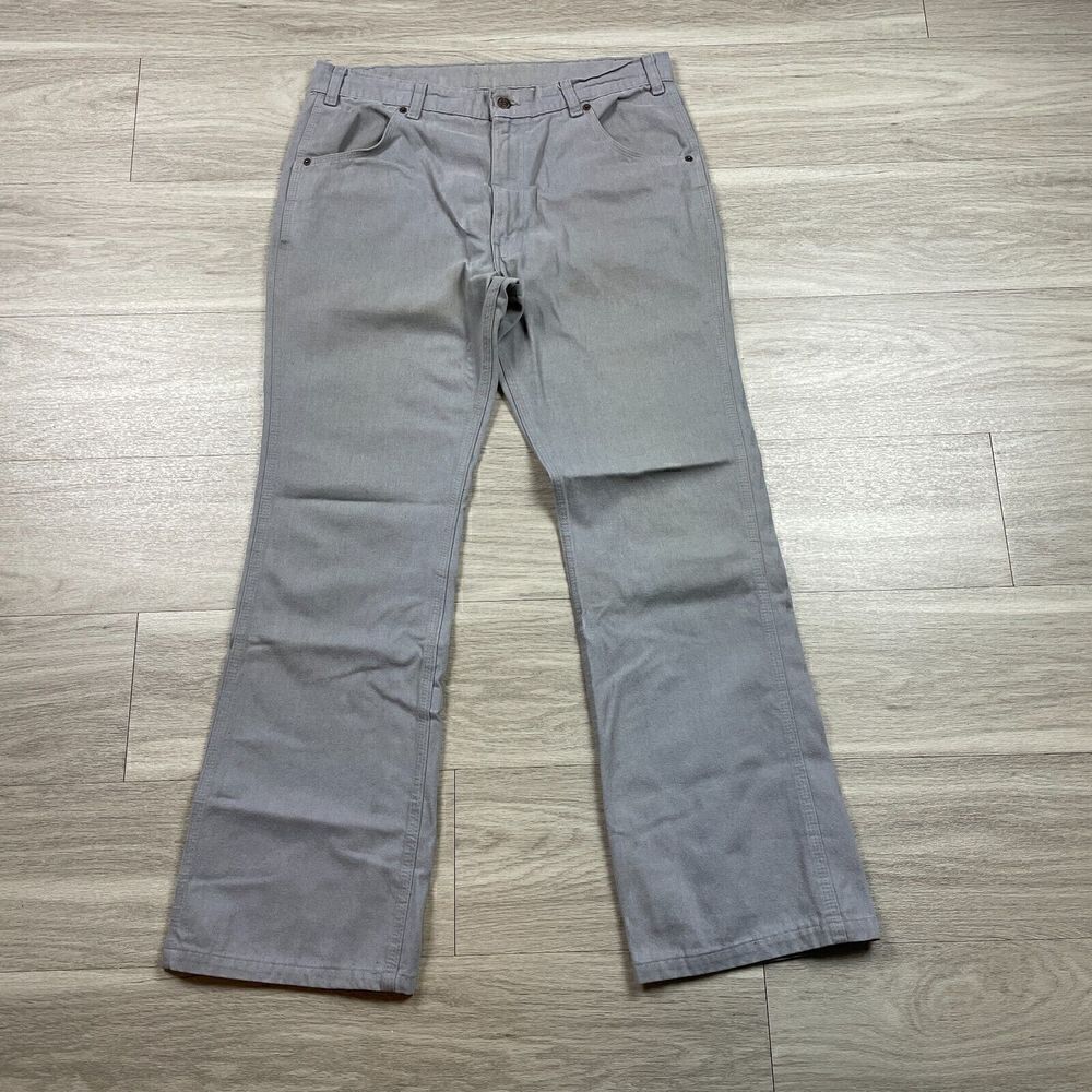 Vintage Levis Mens Pants 34 Gray 80s Bootcut Retro Casual